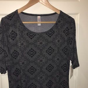 LuLaRoe Julia XL NWT black&white fitted dress